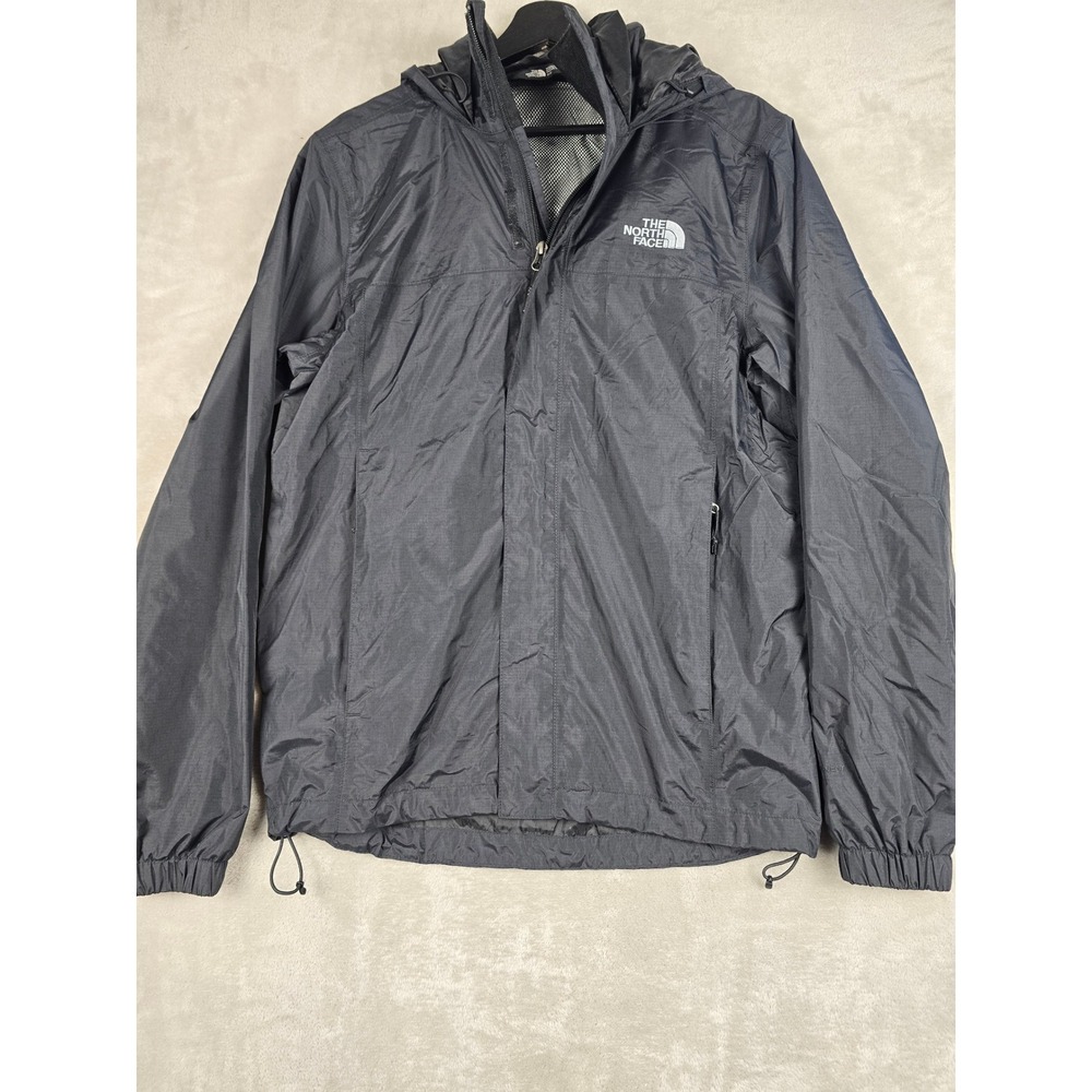 The North Face DryVent Rain Jacket Mens‎ Small Black Hooded Windbreaker Shell